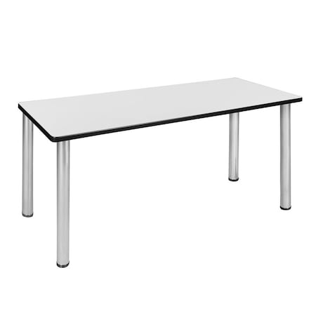 Regency Kee Training Tables, 60 W, 24 L, 29 H, Wood, Metal Top, White MT6024WHBPCM